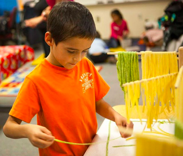CWK Student making pasta