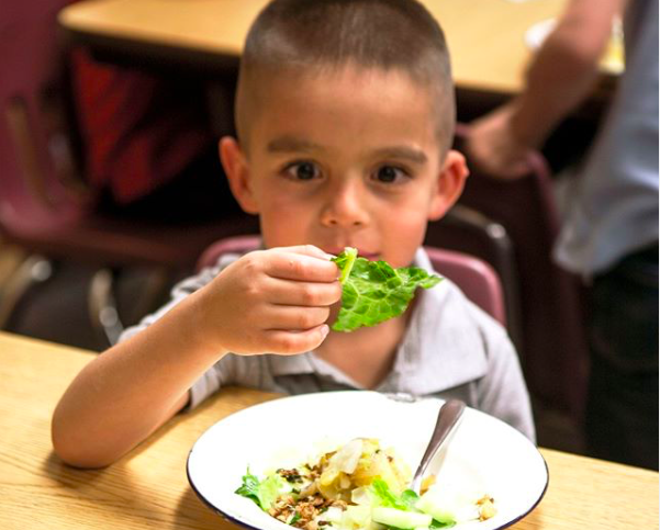 Second grade student at SF Public School